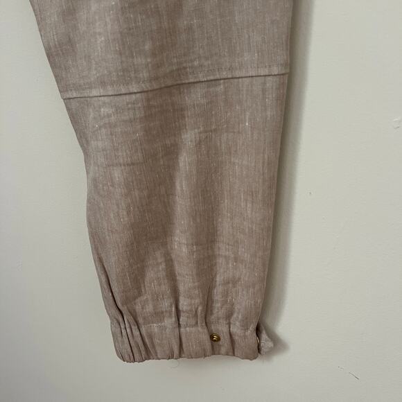 REISS Womens Cargo Style Linen Blend Trousers Size 10 - Picture 5 of 13